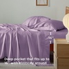 Bedsure PureWoven 100% Rayon Derived from Bamboo, Queen Sheets, 4 Pieces | Cooling Sheets for Hot Sleepers, Breathable & Silky Soft, 16″ Deep Pocket, Hotel Luxury Bedding, White(13 – Lilac)