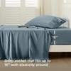 Bedsure PureWoven 100% Rayon Derived from Bamboo, Queen Sheets, 4 Pieces | Cooling Sheets for Hot Sleepers, Breathable & Silky Soft, 16″ Deep Pocket, Hotel Luxury Bedding, White(05 – Dusty Blue)