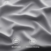 Bedsure PureWoven 100% Rayon Derived from Bamboo, Queen Sheets, 4 Pieces | Cooling Sheets for Hot Sleepers, Breathable & Silky Soft, 16″ Deep Pocket, Hotel Luxury Bedding, White(04 – Silver Grey)