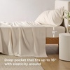 Bedsure PureWoven 100% Rayon Derived from Bamboo, Queen Sheets, 4 Pieces | Cooling Sheets for Hot Sleepers, Breathable & Silky Soft, 16″ Deep Pocket, Hotel Luxury Bedding, White(12 – Light Beige)