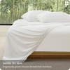Bedsure PureWoven 100% Viscose Derived from Bamboo King Size Sheet Set 3PCS | Organically Grown, 18″ Deep Pocket, Cooling Fitted Sheet Set for Hot Sleepers, Luxury Silky Soft, No Flat Sheet, White(01 – White)