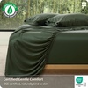 Bedsure PureWoven 100% Viscose Derived from Bamboo King Size Sheet Set 3PCS | Organically Grown, 18″ Deep Pocket, Cooling Fitted Sheet Set for Hot Sleepers, Luxury Silky Soft, No Flat Sheet, White(05 – Olive Green)