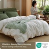 Bedsure PureWoven 100% Washed Cotton Duvet Cover Only, Queen,Frosted Almond | Linen Like Textured, Minimalist Bedding, Plain Soft for All Seasons, Zipper Closure, 8 Corner Ties, Good Housekeeping Seal(01 – Natural White (Duvet Cover Only))