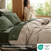 Bedsure PureWoven 100% Washed Cotton Duvet Cover Only, Queen,Frosted Almond | Linen Like Textured, Minimalist Bedding, Plain Soft for All Seasons, Zipper Closure, 8 Corner Ties, Good Housekeeping Seal(03 – Frosted Almond (Duvet Cover Only))