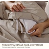 Bedsure PureWoven 100% Washed Cotton Duvet Cover Set, Queen Size, 3-PC | Linen Like Texture, Percale Breathable Bedding Set for All Seasons, Zipper Closure, 8 Corner Ties, Natural White, 90″ X 90″(34 – Slub Natural Linen (No Comforter))