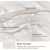 Bedsure PureWoven 100% Washed Cotton Duvet Cover Set, Queen Size, 3-PC | Linen Like Texture, Percale Breathable Bedding Set for All Seasons, Zipper Closure, 8 Corner Ties, Natural White, 90″ X 90″(30 – Slub Coconut White (No Comforter))