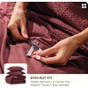 Bedsure PureWoven 3 Pieces 100% Cotton Waffle Duvet Cover Set, Queen, White | Waffle Weave Texture, Soft, Skin-Friendly, Breathable, All-Season, Machine Washable, Home Decor Gift, Good Housekeeping Seal(08 – Maroon Red (No Comforter))