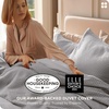 Bedsure PureWoven 3 Pieces 100% Cotton Waffle Duvet Cover Set, Queen, White | Waffle Weave Texture, Soft, Skin-Friendly, Breathable, All-Season, Machine Washable, Home Decor Gift, Good Housekeeping Seal(18 – Grey (No Comforter))