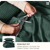 Bedsure PureWoven 3 Pieces 100% Cotton Waffle Duvet Cover Set, Queen, White | Waffle Weave Texture, Soft, Skin-Friendly, Breathable, All-Season, Machine Washable, Home Decor Gift, Good Housekeeping Seal(13 – Forest Green (No Comforter))