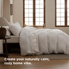Bedsure PureWoven 3 Pieces 100% Cotton Waffle Duvet Cover Set, Queen, White | Waffle Weave Texture, Soft, Skin-Friendly, Breathable, All-Season, Machine Washable, Home Decor Gift, Good Housekeeping Seal(19 – Space-dyed Linen (No Comforter))