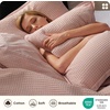 Bedsure PureWoven 3 Pieces 100% Cotton Waffle Duvet Cover Set, Queen, White | Waffle Weave Texture, Soft, Skin-Friendly, Breathable, All-Season, Machine Washable, Home Decor Gift, Good Housekeeping Seal(09 – Pink (No Comforter))