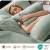 Bedsure PureWoven 3 Pieces 100% Cotton Waffle Duvet Cover Set, Queen, White | Waffle Weave Texture, Soft, Skin-Friendly, Breathable, All-Season, Machine Washable, Home Decor Gift, Good Housekeeping Seal(11 – Sage Green (No Comforter))
