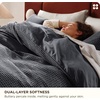 Bedsure PureWoven 3 Pieces 100% Cotton Waffle Duvet Cover Set, Queen, White | Waffle Weave Texture, Soft, Skin-Friendly, Breathable, All-Season, Machine Washable, Home Decor Gift, Good Housekeeping Seal(19 – Charcoal Black (No Comforter))