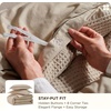 Bedsure PureWoven 3 Pieces 100% Cotton Waffle Duvet Cover Set, Queen, White | Waffle Weave Texture, Soft, Skin-Friendly, Breathable, All-Season, Machine Washable, Home Decor Gift, Good Housekeeping Seal(05 – Khaki (No Comforter))