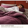 Bedsure PureWoven 3 Pieces 100% Cotton Waffle Duvet Cover Set, Queen, White | Waffle Weave Texture, Soft, Skin-Friendly, Breathable, All-Season, Machine Washable, Home Decor Gift, Good Housekeeping Seal(09 – Burgundy (No Comforter))