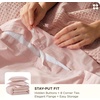 Bedsure PureWoven 3 Pieces 100% Cotton Waffle Duvet Cover Set, Queen, White | Waffle Weave Texture, Soft, Skin-Friendly, Breathable, All-Season, Machine Washable, Home Decor Gift, Good Housekeeping Seal(09 – Pink (No Comforter))