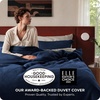Bedsure PureWoven 3 Pieces 100% Cotton Waffle Duvet Cover Set, Queen, White | Waffle Weave Texture, Soft, Skin-Friendly, Breathable, All-Season, Machine Washable, Home Decor Gift, Good Housekeeping Seal(17 – Navy (No Comforter))