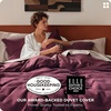 Bedsure PureWoven 3 Pieces 100% Cotton Waffle Duvet Cover Set, Queen, White | Waffle Weave Texture, Soft, Skin-Friendly, Breathable, All-Season, Machine Washable, Home Decor Gift, Good Housekeeping Seal(09 – Burgundy (No Comforter))