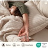Bedsure PureWoven 3 Pieces 100% Cotton Waffle Duvet Cover Set, Queen, White | Waffle Weave Texture, Soft, Skin-Friendly, Breathable, All-Season, Machine Washable, Home Decor Gift, Good Housekeeping Seal(03 – Beige (No Comforter))