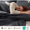 Bedsure PureWoven 3 Pieces 100% Cotton Waffle Duvet Cover Set, Queen, White | Waffle Weave Texture, Soft, Skin-Friendly, Breathable, All-Season, Machine Washable, Home Decor Gift, Good Housekeeping Seal(19 – Charcoal Black (No Comforter))