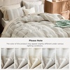 Bedsure PureWoven 3 Pieces 100% Cotton Waffle Duvet Cover Set, Queen, White | Waffle Weave Texture, Soft, Skin-Friendly, Breathable, All-Season, Machine Washable, Home Decor Gift, Good Housekeeping Seal(19 – Strip Linen (No Comforter))