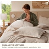 Bedsure PureWoven 3 Pieces 100% Cotton Waffle Duvet Cover Set, Queen, White | Waffle Weave Texture, Soft, Skin-Friendly, Breathable, All-Season, Machine Washable, Home Decor Gift, Good Housekeeping Seal(03 – Beige (No Comforter))