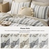 Bedsure PureWoven 3 Pieces 100% Cotton Waffle Duvet Cover Set, Queen, White | Waffle Weave Texture, Soft, Skin-Friendly, Breathable, All-Season, Machine Washable, Home Decor Gift, Good Housekeeping Seal(19 – Strip White (No Comforter))
