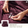 Bedsure PureWoven 3 Pieces 100% Cotton Waffle Duvet Cover Set, Queen, White | Waffle Weave Texture, Soft, Skin-Friendly, Breathable, All-Season, Machine Washable, Home Decor Gift, Good Housekeeping Seal(09 – Burgundy (No Comforter))