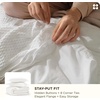 Bedsure PureWoven 3 Pieces 100% Cotton Waffle Duvet Cover Set, Queen, White | Waffle Weave Texture, Soft, Skin-Friendly, Breathable, All-Season, Machine Washable, Home Decor Gift, Good Housekeeping Seal(01 – Coconut White (No Comforter))