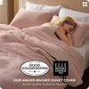 Bedsure PureWoven 3 Pieces 100% Cotton Waffle Duvet Cover Set, Queen, White | Waffle Weave Texture, Soft, Skin-Friendly, Breathable, All-Season, Machine Washable, Home Decor Gift, Good Housekeeping Seal(09 – Pink (No Comforter))