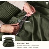 Bedsure PureWoven 3 Pieces 100% Cotton Waffle Duvet Cover Set, Queen, White | Waffle Weave Texture, Soft, Skin-Friendly, Breathable, All-Season, Machine Washable, Home Decor Gift, Good Housekeeping Seal(14 – Olive Green (No Comforter))