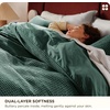 Bedsure PureWoven 3 Pieces 100% Cotton Waffle Duvet Cover Set, Queen, White | Waffle Weave Texture, Soft, Skin-Friendly, Breathable, All-Season, Machine Washable, Home Decor Gift, Good Housekeeping Seal(13 – Forest Green (No Comforter))