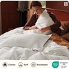 Bedsure PureWoven 3 Pieces 100% Cotton Waffle Duvet Cover Set, Queen, White | Waffle Weave Texture, Soft, Skin-Friendly, Breathable, All-Season, Machine Washable, Home Decor Gift, Good Housekeeping Seal(White)