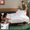 Bedsure PureWoven Bamboo Viscose Cooling Sheets Queen, 4 PCS | Rayon Cotton Serene Blend, Breathable & Buttery Soft, Deep Pocket Up to 18″, Hotel Luxury Bedding for Hot Sleepers, White(White)