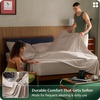 Bedsure PureWoven Bamboo Viscose Cooling Sheets Queen, 4 PCS | Rayon Cotton Serene Blend, Breathable & Buttery Soft, Deep Pocket Up to 18″, Hotel Luxury Bedding for Hot Sleepers, White(Simply Taupe)
