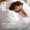 Bedsure PureWoven Cooling Duvet Cover, Ideal for Hot Sleepers, Queen Size | 100% Viscose Derived from Bamboo, Lightweight & Silky Soft, Breathable Moisture-Wicking Bedding Set, 3 Pieces, Olive Green(02 – Pure White (No Comforter))