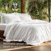 Bedsure PureWoven Cooling Duvet Cover, Ideal for Hot Sleepers, Queen Size | 100% Viscose Derived from Bamboo, Lightweight & Silky Soft, Breathable Moisture-Wicking Bedding Set, 3 Pieces, Olive Green(02 – Pure White (No Comforter))