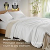 Bedsure PureWoven Cooling Duvet Cover, Ideal for Hot Sleepers, Queen Size | 100% Viscose Derived from Bamboo, Lightweight & Silky Soft, Breathable Moisture-Wicking Bedding Set, 3 Pieces, Olive Green(03 – Cream (No Comforter))