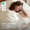 Bedsure PureWoven Cooling Duvet Cover, Ideal for Hot Sleepers, Queen Size | 100% Viscose Derived from Bamboo, Lightweight & Silky Soft, Breathable Moisture-Wicking Bedding Set, 3 Pieces, Olive Green(01 – Light Beige (No Comforter))