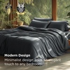 Bedsure PureWoven Cooling Duvet Cover, Ideal for Hot Sleepers, Queen Size | 100% Viscose Derived from Bamboo, Lightweight & Silky Soft, Breathable Moisture-Wicking Bedding Set, 3 Pieces, Olive Green(08 – Charcoal (No Comforter))