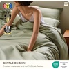 Bedsure PureWoven Cooling Duvet Cover, Ideal for Hot Sleepers, Queen Size | Cotton Blend Viscose Derived from Bamboo, Breathable & Buttery Soft, Hotel Luxury Bedding Set, Sage Green