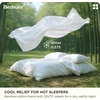 Bedsure PureWoven Cooling Duvet Cover, Ideal for Hot Sleepers, Queen Size | Cotton Blend Viscose Derived from Bamboo, Breathable & Buttery Soft, Hotel Luxury Bedding Set, White(01 – Cooling White (No Comforter))
