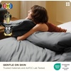 Bedsure PureWoven Cooling Duvet Cover, Ideal for Hot Sleepers, Queen Size | Cotton Blend Viscose Derived from Bamboo, Breathable & Buttery Soft, Hotel Luxury Bedding Set, White(06 – Cooling Grey (No Comforter))