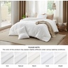Bedsure PureWoven Cotton Comforter Set Prewashed, Queen Grayish Olive Green | Cotton Fabric, Microfiber Inner Fill, Soft, Breathable, Natural Wrinkle, 1 Comforter(90″ X 90″), 2 Pillow Shams(20″x26″)(06 – White)