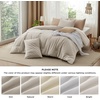 Bedsure PureWoven Cotton Comforter Set Prewashed, Queen Grayish Olive Green | Cotton Fabric, Microfiber Inner Fill, Soft, Breathable, Natural Wrinkle, 1 Comforter(90″ X 90″), 2 Pillow Shams(20″x26″)(05 – Linen Color)