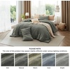Bedsure PureWoven Cotton Comforter Set Prewashed, Queen Grayish Olive Green | Cotton Fabric, Microfiber Inner Fill, Soft, Breathable, Natural Wrinkle, 1 Comforter(90″ X 90″), 2 Pillow Shams(20″x26″)(02 – Grayish Olive Green)