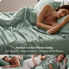 Bedsure PureWoven Linen Sheets Queen Size, Cotton Linen Blend Sheets, 4PCS | BV & Oeko-Tex Certified, All-Season Breathable for Hot Sleepers, Anti-Pilling & Tearproof, 16″ Deep Pocket, Linen Beige(03 – Sage Green)