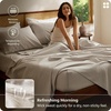 Bedsure PureWoven Linen Sheets Queen Size, Cotton Linen Blend Sheets, 4PCS | BV & Oeko-Tex Certified, All-Season Breathable for Hot Sleepers, Anti-Pilling & Tearproof, 16″ Deep Pocket, Linen Beige(01 – Linen Beige)