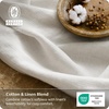 Bedsure PureWoven Linen Sheets Queen Size, Cotton Linen Blend Sheets, 4PCS | BV & Oeko-Tex Certified, All-Season Breathable for Hot Sleepers, Anti-Pilling & Tearproof, 16″ Deep Pocket, Linen Beige(02 – Pure White)