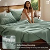 Bedsure PureWoven Linen Sheets Queen Size, Cotton Linen Blend Sheets, 4PCS | BV & Oeko-Tex Certified, All-Season Breathable for Hot Sleepers, Anti-Pilling & Tearproof, 16″ Deep Pocket, Linen Beige(03 – Sage Green)